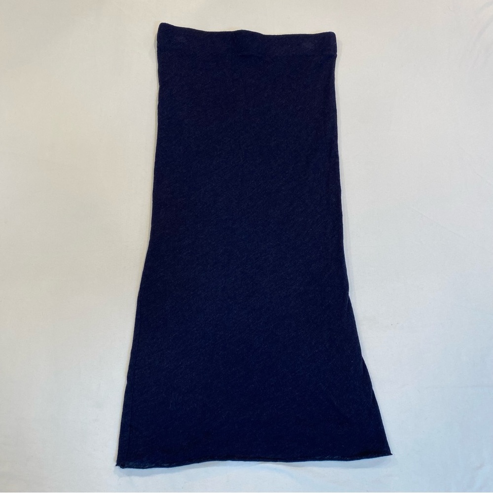 Graham & Spencer Elegant Navy Blue Women's Midi Skirt, Wool-Blend, Size M